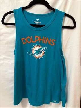 Fanatics Teal Miami Dolphins Women's Tank with Orange Logo